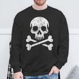 Skull Crossbones Skeleton Jolly Roger Flag Halloween Sweatshirt Gifts for Old Men Skull Crossbones Skeleton Jolly Roger Flag Halloween Sweatshirt Gifts for Old Men