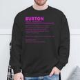 Team Burton 姓 誕生日や家族の集まりに スウェットシャツ 高齢者への贈り物