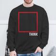 Think Outside The Box 哲学者、本好き、オタクのためのデザイン スウェットシャツ 高齢者への贈り物