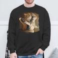 TitaniCムービーにインスパイアされた面白い猫好きのミーム。 スウェットシャツ 高齢者への贈り物