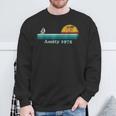 Vintage Amity 1975 Sunset Retro Sailboat Summer Vibes Sweatshirt Gifts for Old Men