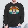 Vintage Retro Wild Animalummerunglass Common Raccoon Dad スウェットシャツ 高齢者への贈り物