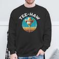 Western Haw Y'all Golf Ball Cowboy Southern Retro Sweatshirt Gifts for Old Men