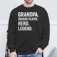 おじいちゃんスカッシュプレイヤーヒーローレジェンド-おじいちゃんスカッシュ スウェットシャツ 高齢者への贈り物