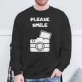 お願い スマイル アート オブ 写真 カメラマン カメラマン スウェットシャツ 高齢者への贈り物