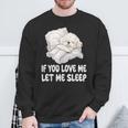 かわいいビションフリーゼ If You Love Me Let Meleep パジャマ スウェットシャツ 高齢者への贈り物
