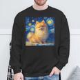 かわいいポメラニアン犬 星月夜 ヴィンセント・ヴァン・ゴッホ絵画 スウェットシャツ 高齢者への贈り物