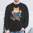 かわいいマワシ相撲帯猫ちゃんの力士 スウェットシャツ 高齢者への贈り物