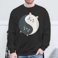 かわいい猫と一緒に陰陽師のサイン I Karma Yoga Cat スウェットシャツ 高齢者への贈り物