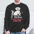 ただの猫好きナースおもしろいネコナース スウェットシャツ 高齢者への贈り物