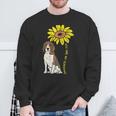 ひまわり サンシャイン ビーグル 動物 ペット ハウンド 犬 恋人 ギフト スウェットシャツ 高齢者への贈り物