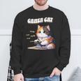 わがままゲーマー猫 ゲーム好き かわいい おもしろ マンガ アニメ オタク スウェットシャツ 高齢者への贈り物