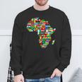 アフリカの地図-アフリカの国の旗の贈り物が付いているアフリカの地図 スウェットシャツ 高齢者への贈り物