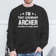 アーチャー 個人名 I'm That Legendary Archer スウェットシャツ 高齢者への贈り物