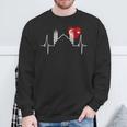イスタンブールのスカイライン Heartbeat Turkey ブルーモスク Heart Istanbul 長袖tシャツ スウェットシャツ 高齢者への贈り物