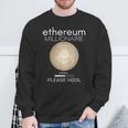 イーサリアム ミリオネール ローディング プリー・ホドル ファニー Eth 20 コイン スウェットシャツ 高齢者への贈り物
