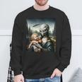 エイリアンホールディングヒューマンベイビーufo地球外接触tシャツ スウェットシャツ 高齢者への贈り物