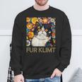 クリムト絵画の猫、猫好き、エキゾチックショートヘア、アーティスト スウェットシャツ 高齢者への贈り物
