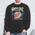 サンタクルーズ カリフォルニア サーフィン スケルトンデザイン サーファー向け スウェットシャツ 高齢者への贈り物