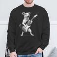 ジャック・ラッセル・テリア ギターを弾く ロックミュージック 犬好き スウェットシャツ 高齢者への贈り物