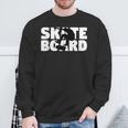 スケートボーダーへのギフト スケートボード シルエット スウェットシャツ 高齢者への贈り物