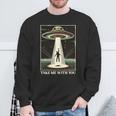 テイク・ミー・ウィズ・ユー エイリアン Ufo クローズエンカウンター ロズウェル エリア51 長袖tシャツ スウェットシャツ 高齢者への贈り物