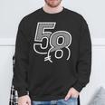 ナンバー58 スポーツジャージ 58 誕生日 スウェットシャツ 高齢者への贈り物