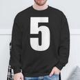 ナンバーファイブ 数字 5 プレーン 白 数字 スウェットシャツ 高齢者への贈り物