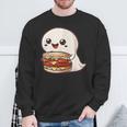 ハンバーガーとかわいいおばけ スウェットシャツ 高齢者への贈り物