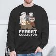 フェレット コレクター ファニー フェレット 恋人 スウェットシャツ 高齢者への贈り物