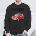 ブリティッシュクラシックカー レッド ミニスポーツカー スウェットシャツ 高齢者への贈り物