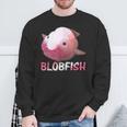 ブロブフィッシュ Blobfish 深海のおじさん 深海のアイドル ぷよぷよ おもしろい かわいい 魚 動物 きもかわ スウェットシャツ 高齢者への贈り物