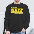 ベース ギター ドラム May The Bass Be With You ベーシスト ドラマー スウェットシャツ 高齢者への贈り物