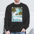 モルディブ島 ビーチ 熱帯風景 旅行 お土産 スウェットシャツ 高齢者への贈り物
