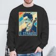 ヨハン・シュトラウス ポスター ミュージシャン 作曲家 スウェットシャツ 高齢者への贈り物