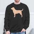 ラブラドールレトリバー 犬のシルエット スウェットシャツ 高齢者への贈り物