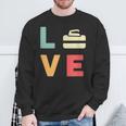 ヴィンテージ I Love Curling Curling Lover レトロカーリング スウェットシャツ 高齢者への贈り物