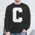 大文字 C アルファベット モノグラム イニシャル スウェットシャツ 高齢者への贈り物