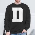 大文字 D アルファベットモノグラム イニシャル スウェットシャツ 高齢者への贈り物