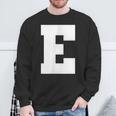 大文字 E アルファベット モノグラム イニシャル スウェットシャツ 高齢者への贈り物