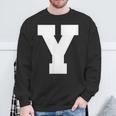 大文字 Y アルファベット モノグラム イニシャル スウェットシャツ 高齢者への贈り物