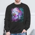 宇宙のかわいいアストロ宇宙猫 スウェットシャツ 高齢者への贈り物