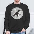 恐竜 ダイナソー 面白いtシャツ ティラノサウルス 月と自転車 サイクリング アート メンズ 子供 おもしろ 服 ネタ スウェットシャツ 高齢者への贈り物