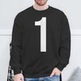 数字アルファベット 1 数字 スウェットシャツ 高齢者への贈り物