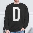 文字d アルファベットモノグラム イニシャル。 スウェットシャツ 高齢者への贈り物