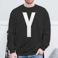 文字yアルファベットモノグラムイニシャル。 スウェットシャツ 高齢者への贈り物