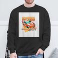 楽しいクールなレーシングカーイラスト スウェットシャツ 高齢者への贈り物