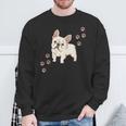 犬のプリントとフレンチブルドッグのグラフィック フレンチブルドッグ スウェットシャツ 高齢者への贈り物