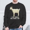 私は本当にヤギが好きです スウェットシャツ 高齢者への贈り物