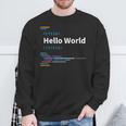 開発者 Hello World スウェットシャツ 高齢者への贈り物